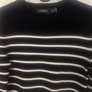 Lauren Ralph Lauren Striped Crewneck Knit Top – Size S